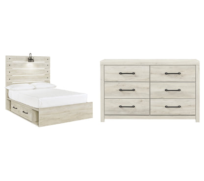 Cambeck  Panel Bed With 2 Storage Drawers With Dresser
