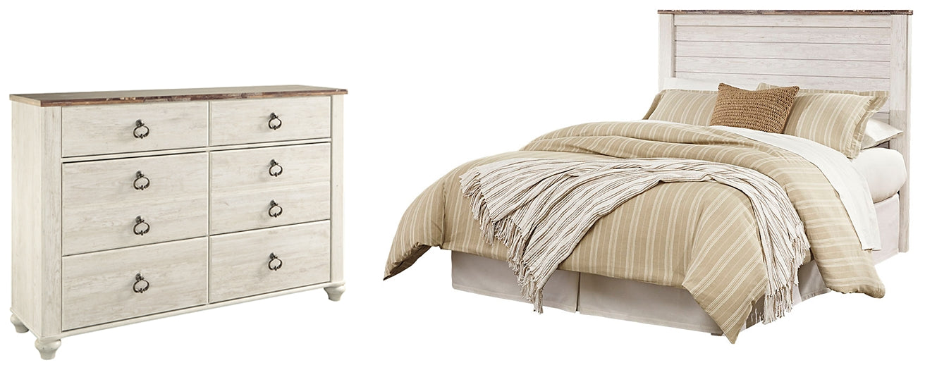 Willowton Queen/Full Panel Headboard with Dresser