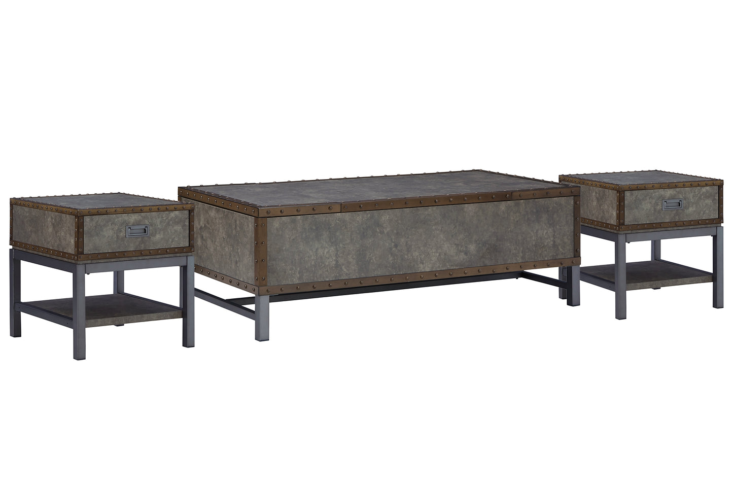 Ashley Express - Derrylin Coffee Table with 2 End Tables