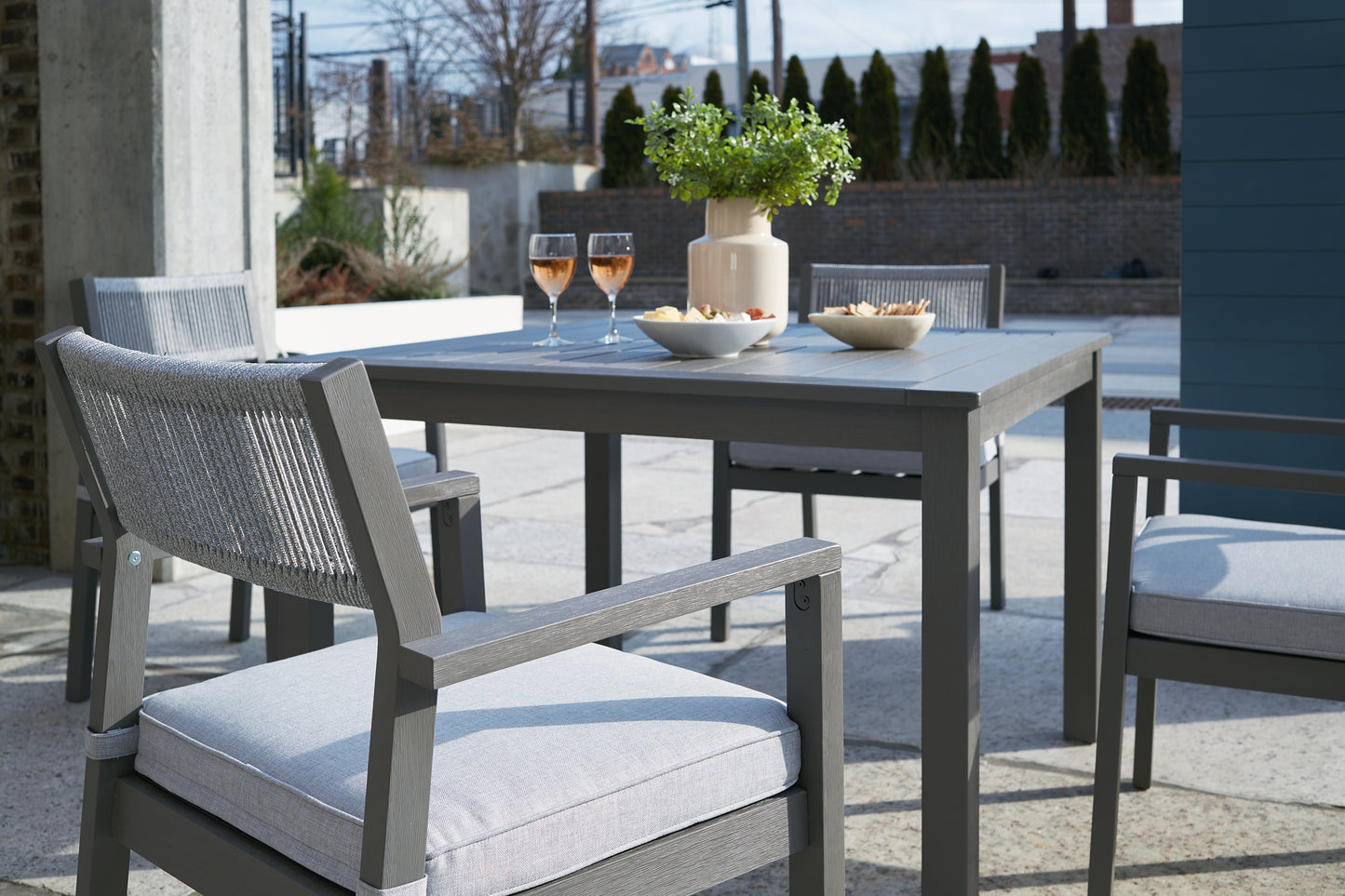Ashley Express - Eden Town Outdoor Dining Table and 4 Chairs