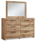 Hyanna Queen Panel Bed with Mirrored Dresser, Chest and 2 Nightstands