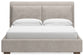 Cabalynn King Upholstered Bed with Mirrored Dresser